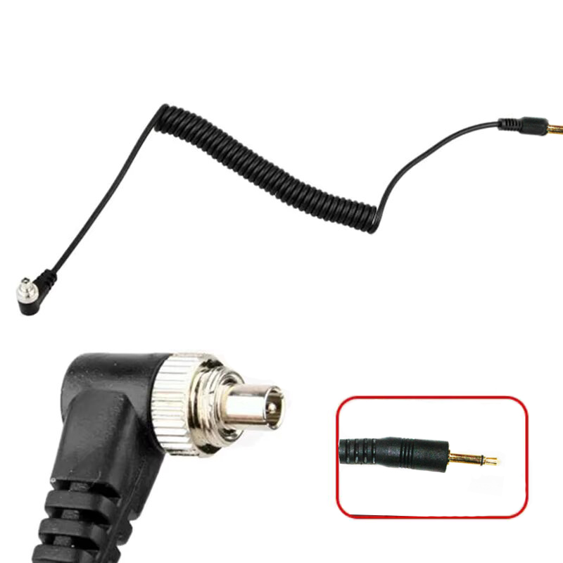 Tasmota Flash Tool - 2.5MM-PC 2.5mmオス型フラッシュPC同期ケーブルコードの長さは、Canon Nikon Sony用で、Yongnuoフラッシュとしてフラッシュライトに接続できます。