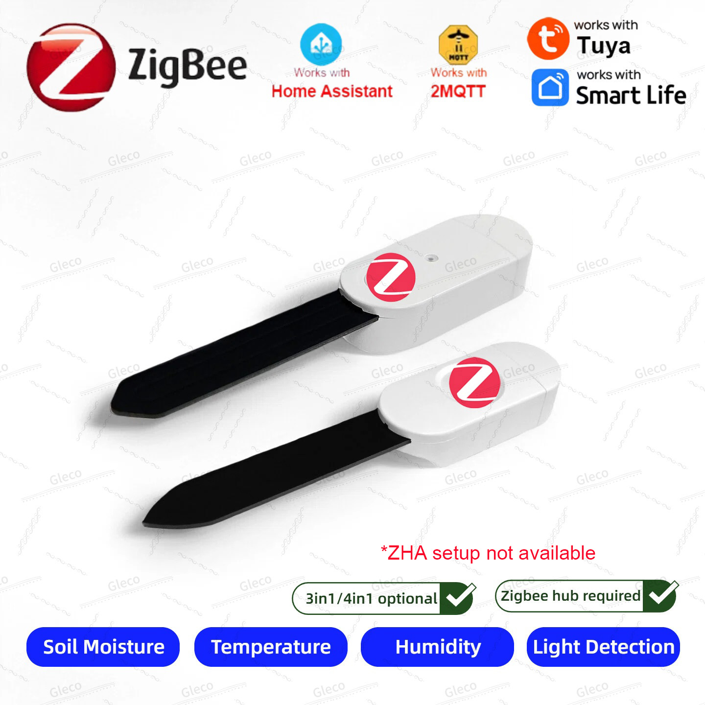 Home Automation Technology - Zigbee 土壌水分センサーメーター温度湿度肥沃度光テスター Tuya スマートライフ Z2M ホームアシスタントオートメーション用