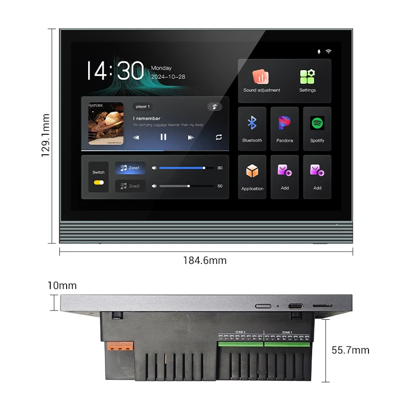 Home Automation System Design - 新デザイン7インチスマートホームスピーカーウォールアンプWiFiタッチスクリーンWiFiコントロールパネル（Android 11オートメーションシステム搭載）