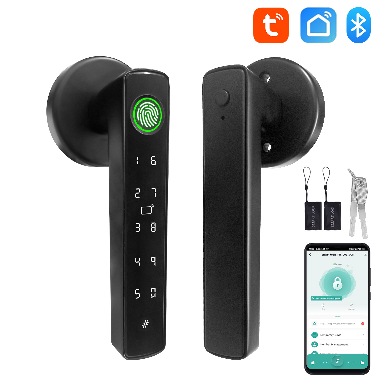 Home Automation Tutorial - Tuya スマート Bluetooth ドアロック 生体認証電子ロック ホームキット