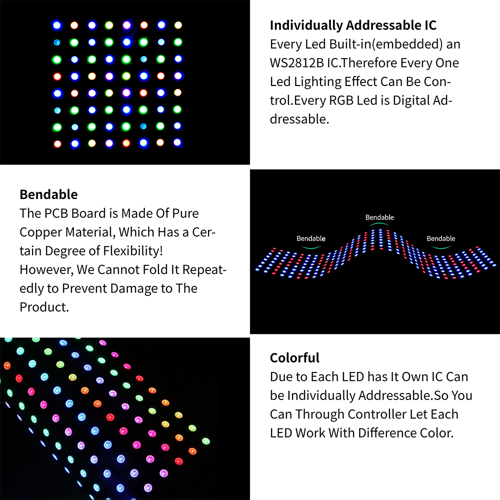 8X8 16X16 8X32 WS2812B USB 28キ - Rgb Led Matrix 8X8 のレビューと価格