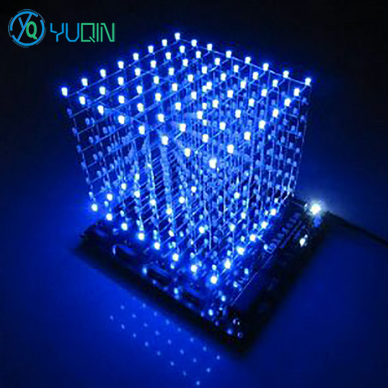 DIY 3D8 LED キューブキット 8x8x8 音楽スペ - Rgb Led Matrix 8X8 のレビューと価格