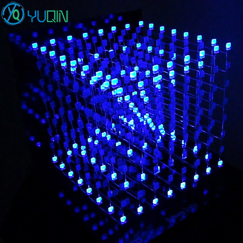 DIY 3D8 LED キューブキット 8x8x8 音楽スペ - Rgb Led Matrix 8X8 のレビューと価格