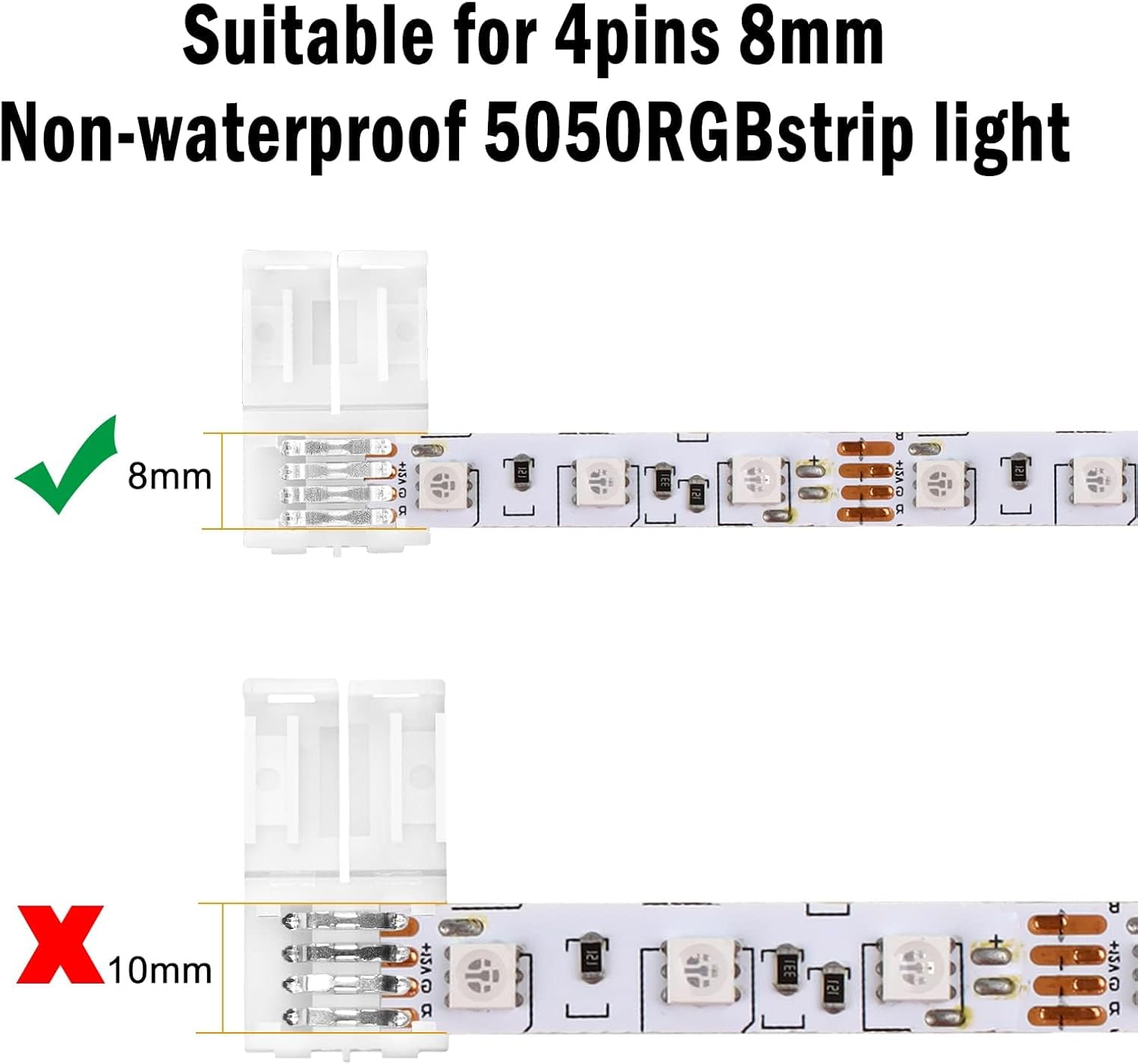 8mm-10mm 4ピン I 型 LED ストリップはんだレ - Rgb Led Matrix 8X8 のレビューと価格