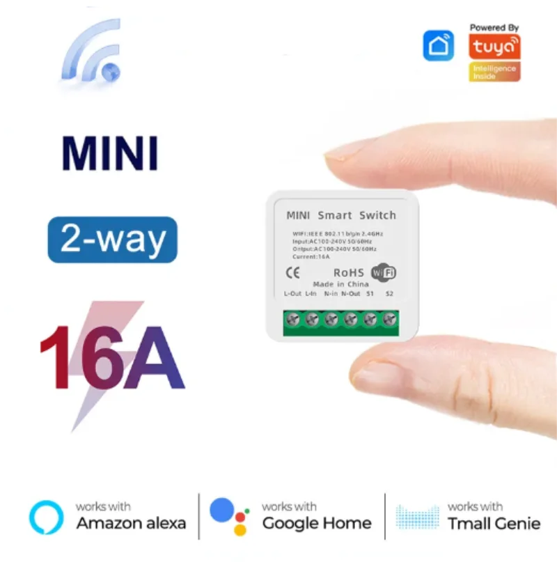 Tuya mini 16a wifiスイッチスマートライフア - Home Automation Technology のレビューと価格