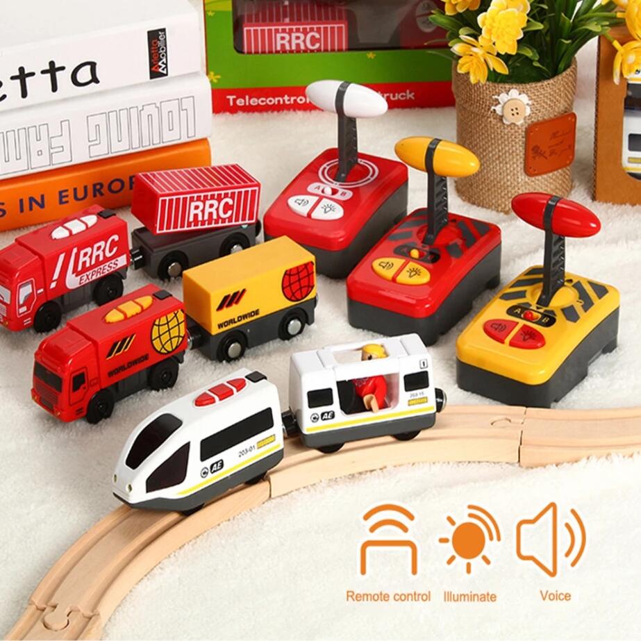 木製 RC 列車鉄道アクセサリーリモコン電気列車磁気鉄道車両 - Home Automation Tutorial のレビューと価格