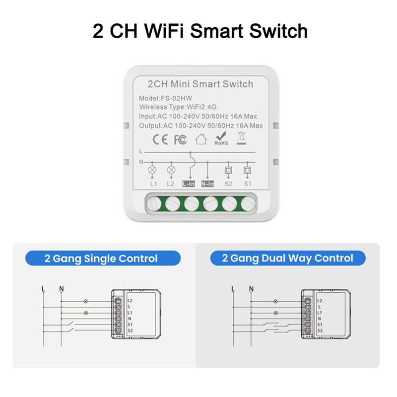ABJI-Tuya スマート Wifi スイッチ Alexa - Home Automation Diy Projects のレビューと価格