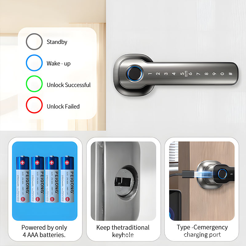 ホームセキュリティデバイス スマート指紋認証ドアロック デジ - Home Automation Industry のレビューと価格