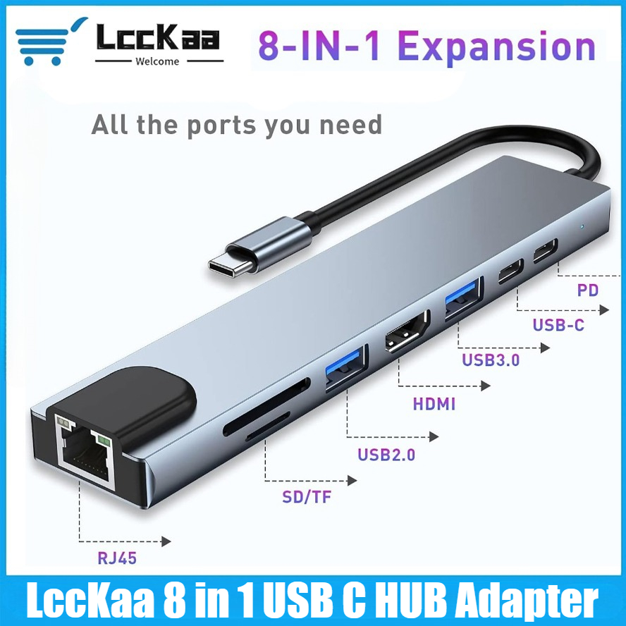 USB Cハブ 8/7 in 1 4K HDMIアダプタース - Home Assistant Sd のレビューと価格