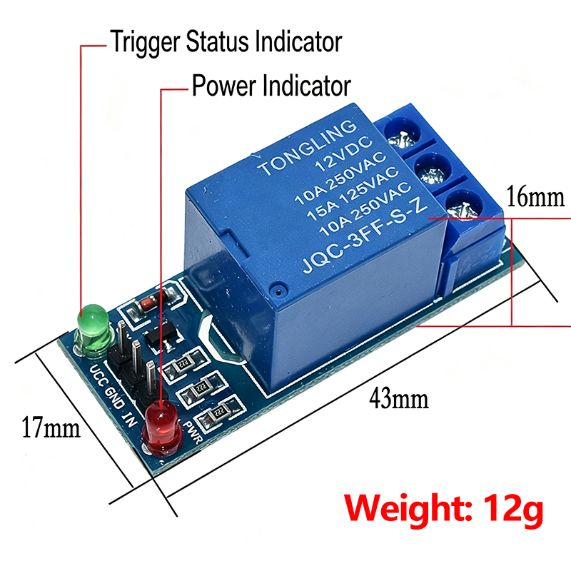 1チャンネルリレーモジュール 3.3V 5V 12V 24V - Home Automation With Arduino のレビューと価格