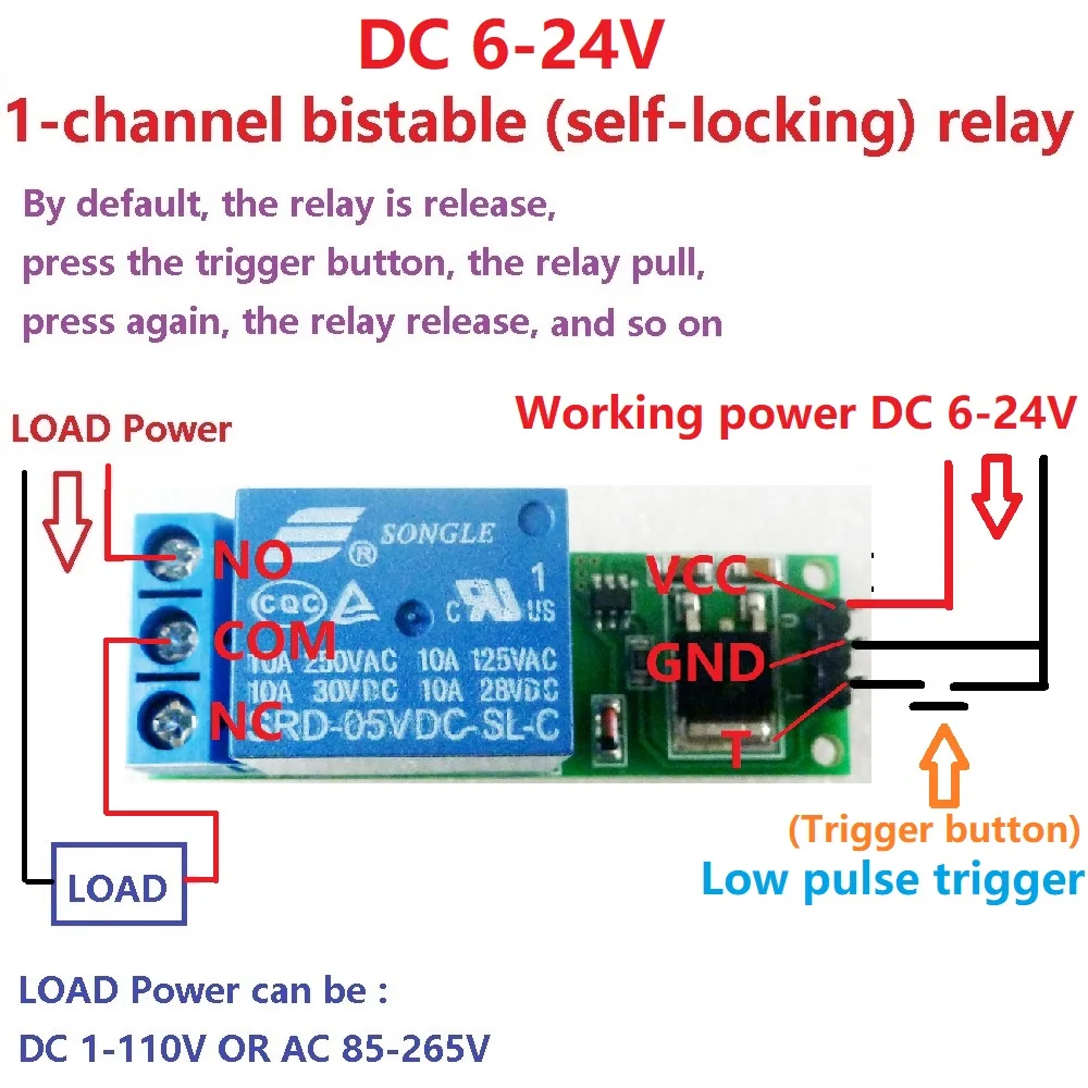 DC 6V 9V 12V 24V フリップフロップラッチリレ - Home Automation With Arduino のレビューと価格