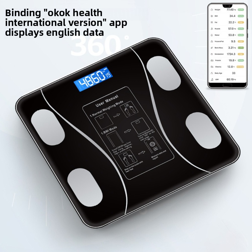 充電式スマートエレクトロニクス体重計＆脂肪計 減量運動のため - Home Automation Industry のレビューと価格