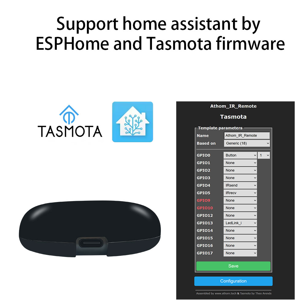 Tasmota MQTT IR リモート コントローラー E - Home Automation Technology のレビューと価格